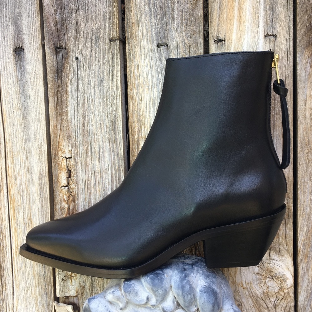 NWT All Saints Lenora Boot Leather Black 38